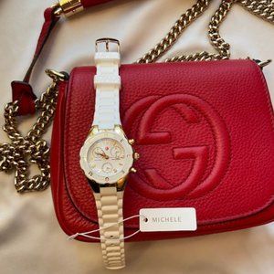 Michele Tahitian Jelly White Steel Quartz Watch